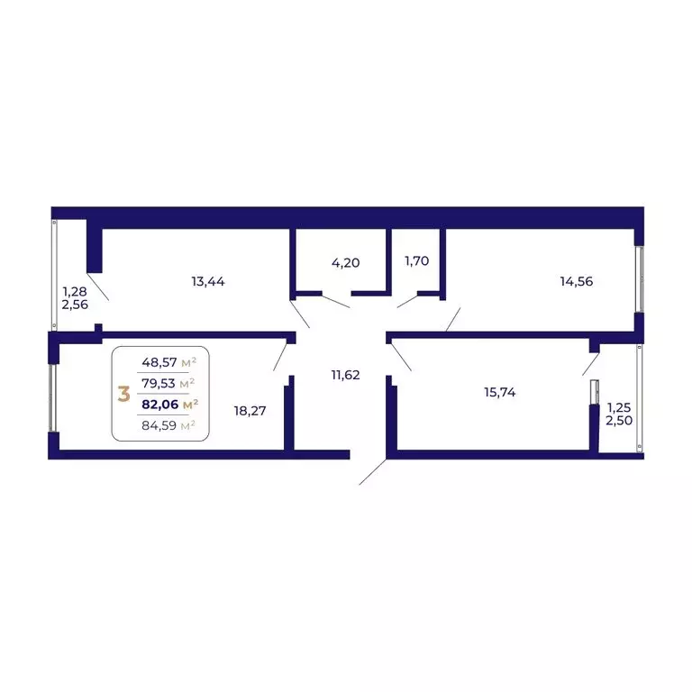 3-комнатная квартира: Уфа, жилой район Затон-Восточный, ЖК Паруса ... - Фото 1