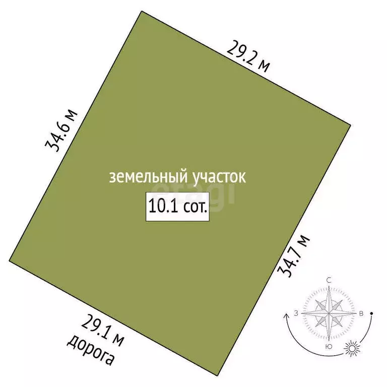 Участок в Береговое, улица Александра Довженко, 12 (10.08 м) - Фото 1