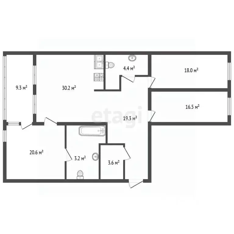 3-к кв. Санкт-Петербург ул. Большая Зеленина, 34 (110.8 м) - Фото 2