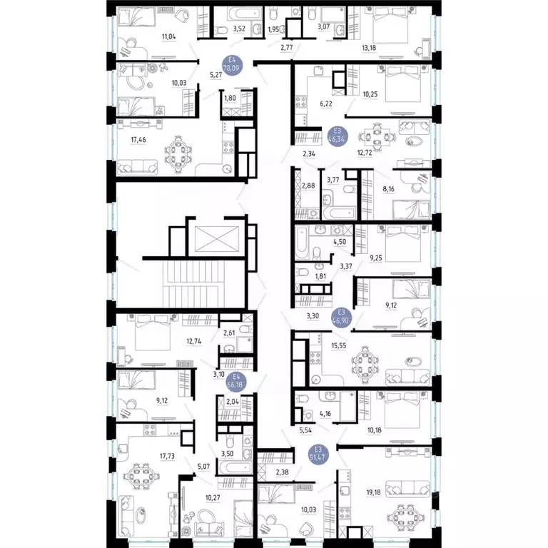 2-к кв. Рязанская область, Рязань 9-10-й кв-л,  (51.47 м) - Фото 1