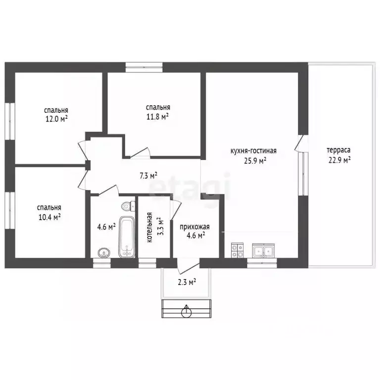 Дом в Мордовия, Лямбирский район, Берсеневское с/пос, пос. Чекаевский ... - Фото 1