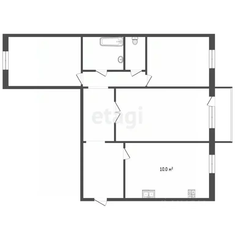 3-к кв. Вологодская область, Сокол Производственная ул., 14 (67.0 м) - Фото 2