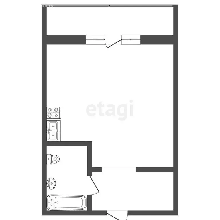 Квартира-студия: Миасс, бульвар Карпова, 2А (24 м) - Фото 1