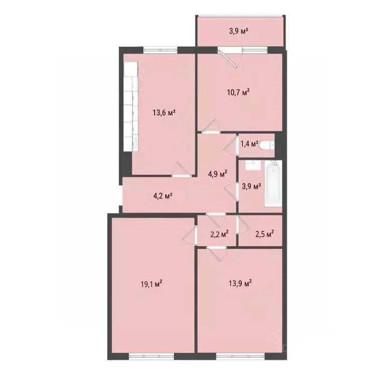 3-к кв. Омская область, Омск проезд 4-й Амурский, 15 (76.2 м) - Фото 1