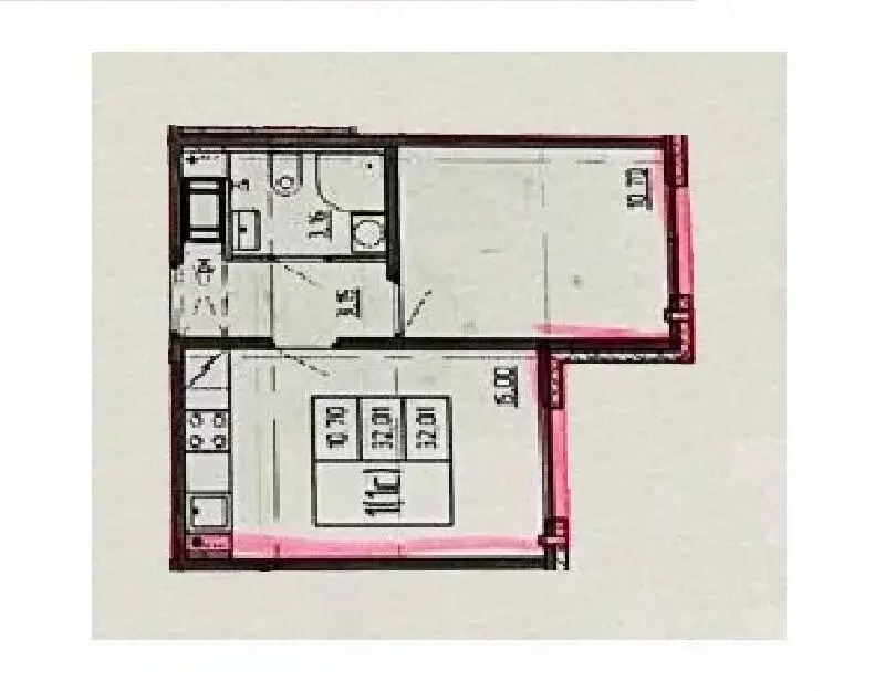 1-к кв. Санкт-Петербург ул. Пахомовская, 14к2 (31.9 м) - Фото 2