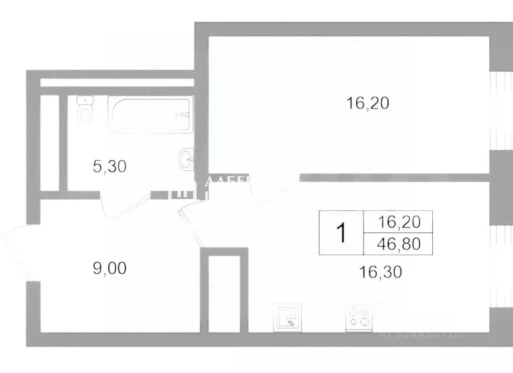 1-к кв. Санкт-Петербург Зеленогорская ул., 3 (46.8 м) - Фото 2