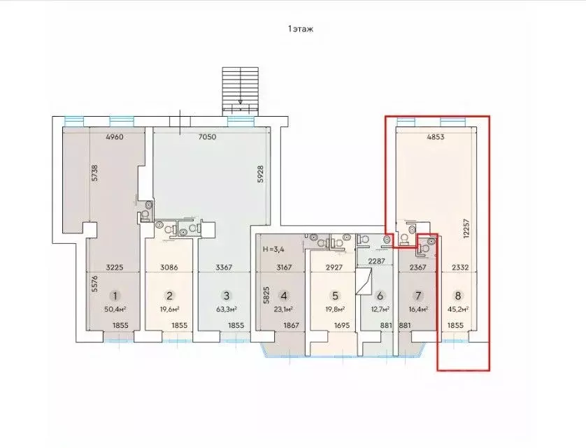 Торговая площадь в Москва Ленинградский просп., 33К3 (45 м) - Фото 1