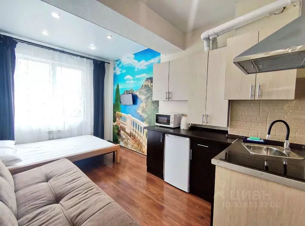 Студия Краснодарский край, Сочи Мамайка мкр, ул. Волжская, 34 (20.0 м) - Фото 0