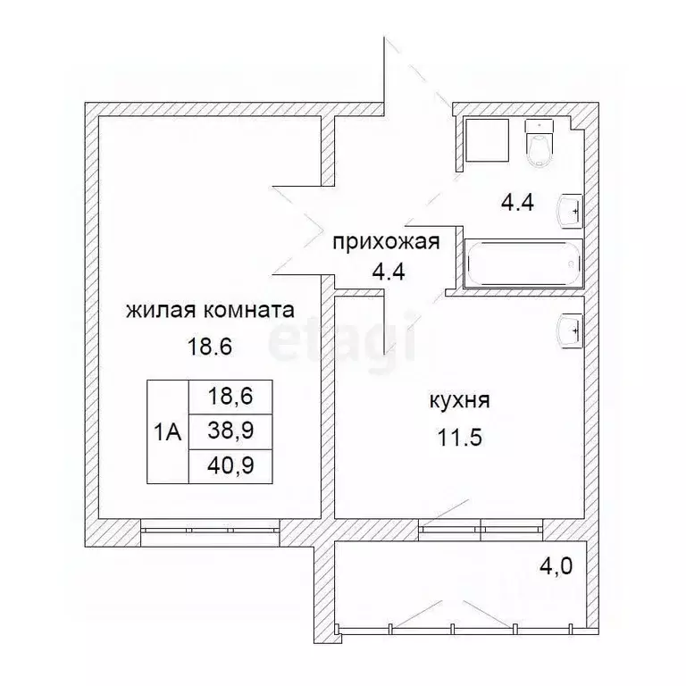 1-к кв. Сахалинская область, Южно-Сахалинск ул. имени Космонавта ... - Фото 1
