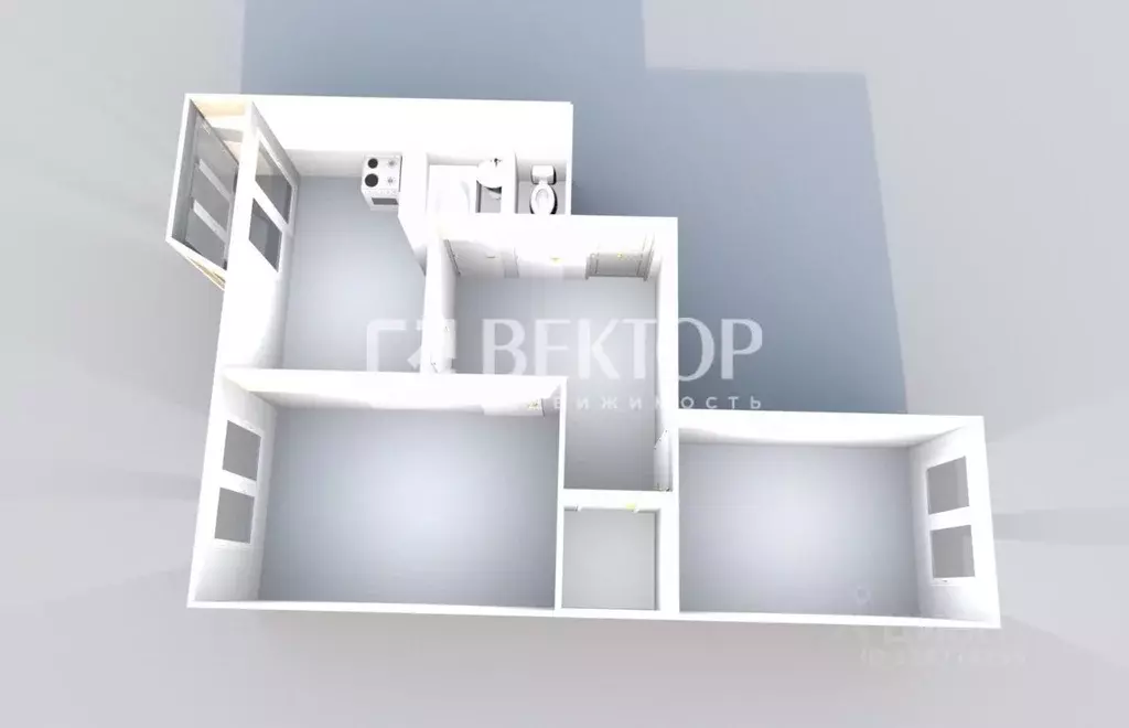 2-к кв. Костромская область, Кострома Кинешемское ш., 34а (56.0 м) - Фото 2