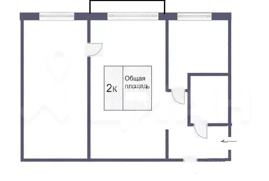 2-к кв. Самарская область, Самара ул. Карбышева, 66 (48.0 м) - Фото 2