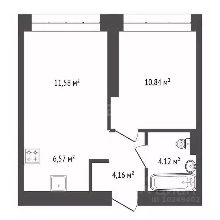 2-к кв. Башкортостан, Уфа ул. Художника Позднова, 11 (36.5 м) - Фото 2