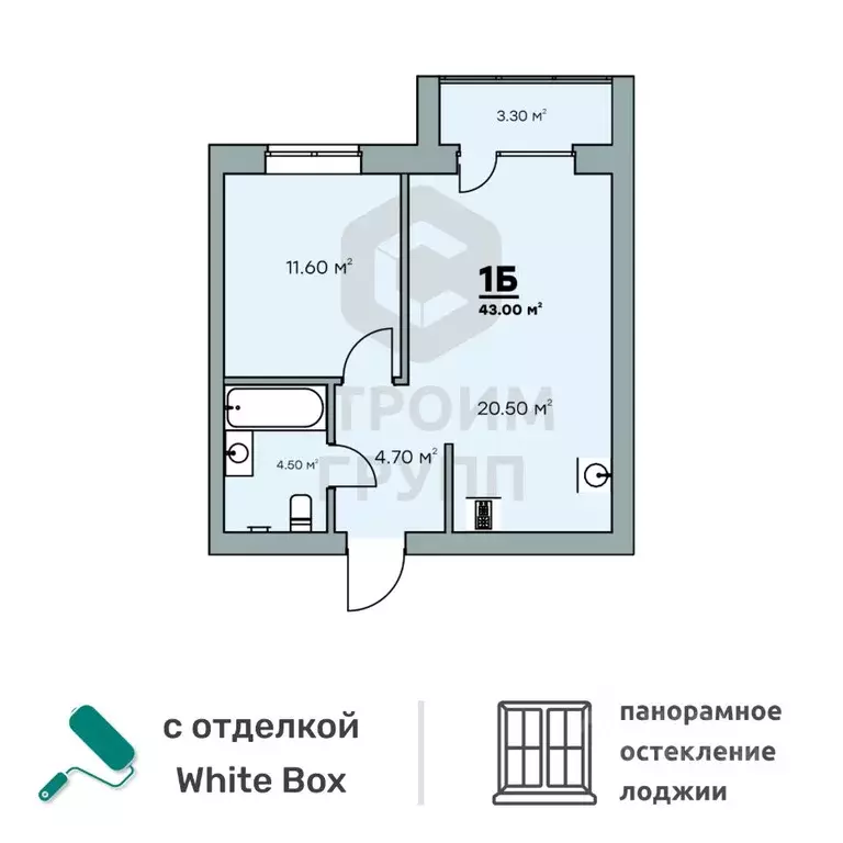 1-к кв. Владимирская область, Ковров Еловая ул., 94/3 (43.0 м) - Фото 0