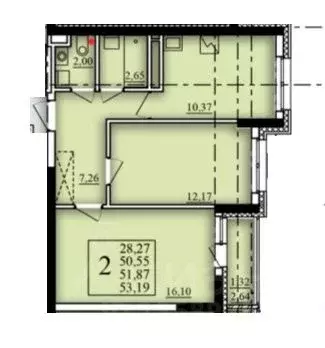 2-к кв. Башкортостан, Уфа Затон-Восточный жилрайон, Паруса жилой ... - Фото 1