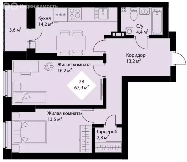 2-комнатная квартира: Екатеринбург, проспект Космонавтов, 3 (66.1 м) - Фото 0