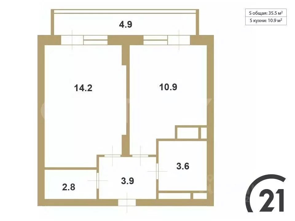 1-к кв. Московская область, Королев ул. Сакко и Ванцетти, 24Б (35.5 м) - Фото 2