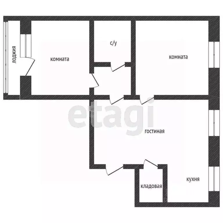 3-к кв. Курганская область, Курган Заозерный жилрайон, 5-й мкр, 3 ... - Фото 2