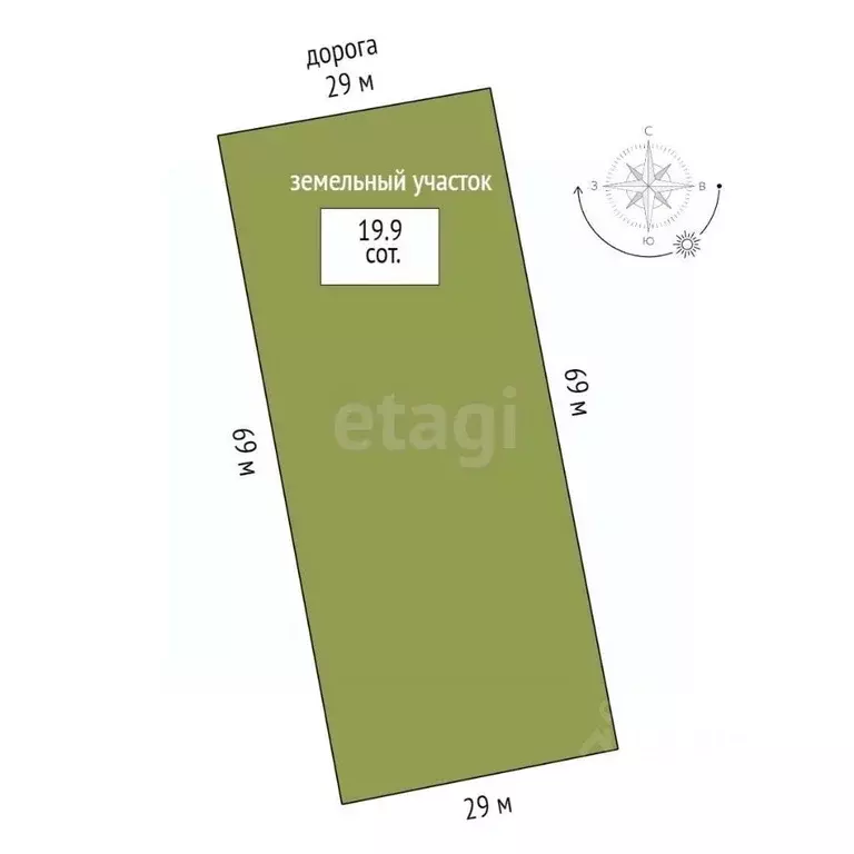 Участок в Тюменская область, с. Исетское ул. Дружбы (19.9 сот.) - Фото 1