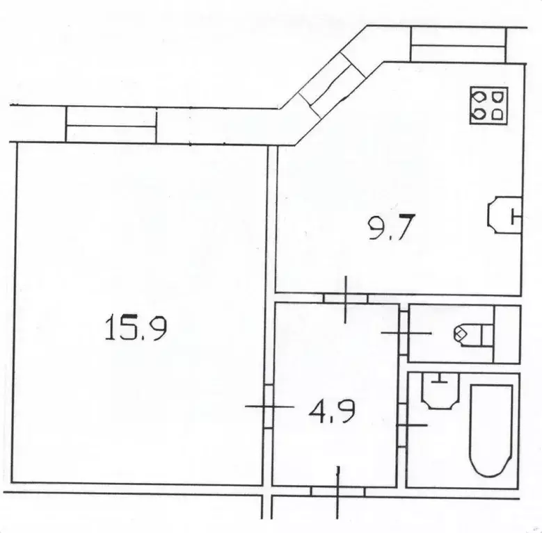 1-к кв. Санкт-Петербург Комендантский просп., 29К1 (34.0 м) - Фото 2