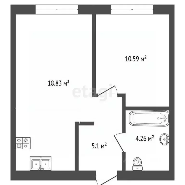 2-к кв. Москва Автозаводская ул., 26/1 (37.9 м) - Фото 2