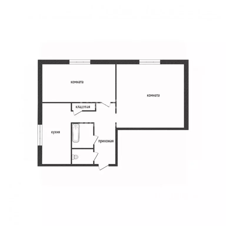 2-к кв. Кемеровская область, Ленинск-Кузнецкий ул. Васильева, 9 (47.0 ... - Фото 2