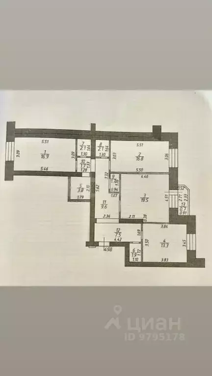 3-к кв. Татарстан, Казань ул. Баки Урманче, 8 (96.9 м) - Фото 2