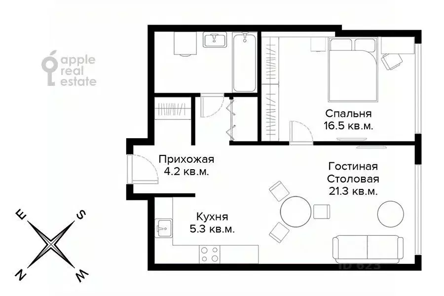 2-к кв. Москва 1-й Сетуньский проезд, 8 (55.0 м) - Фото 2