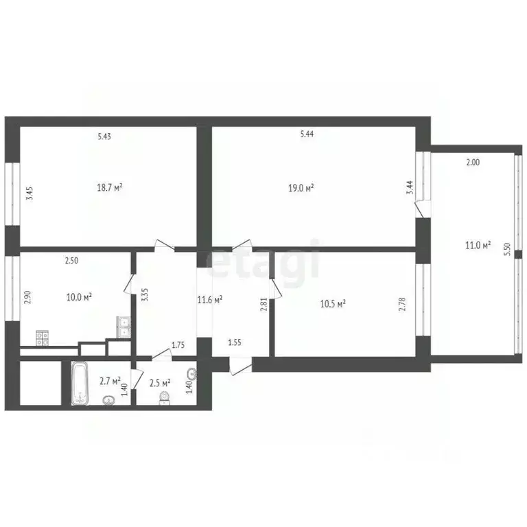 3-к кв. Крым, Евпатория ул. Перекопская, 9 (75.0 м) - Фото 2
