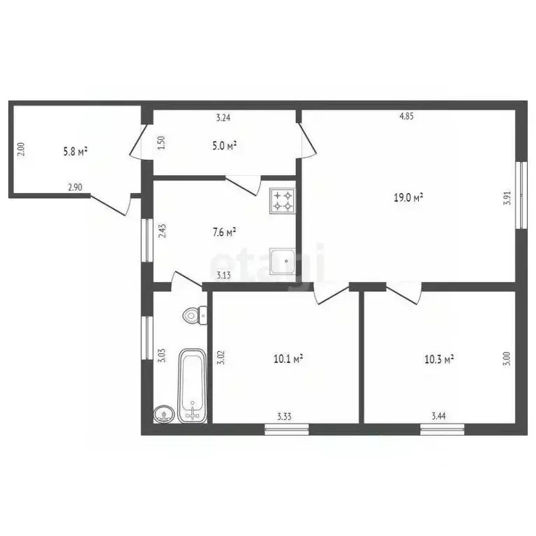 3-к кв. Омская область, Омск Привокзальный мкр, ул. Академика Павлова, ... - Фото 1