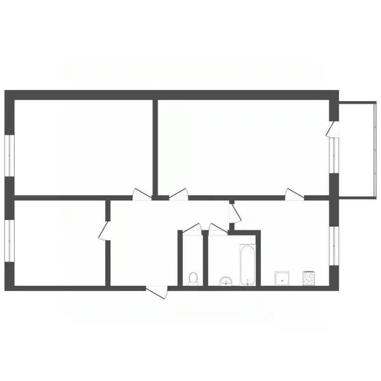 3-к кв. Тюменская область, Тюмень Одесская ул., 22 (62.1 м) - Фото 1