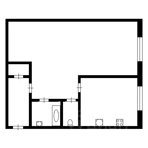 1-к кв. Омская область, Омск Мельничная ул., 89к6 (32.1 м) - Фото 1