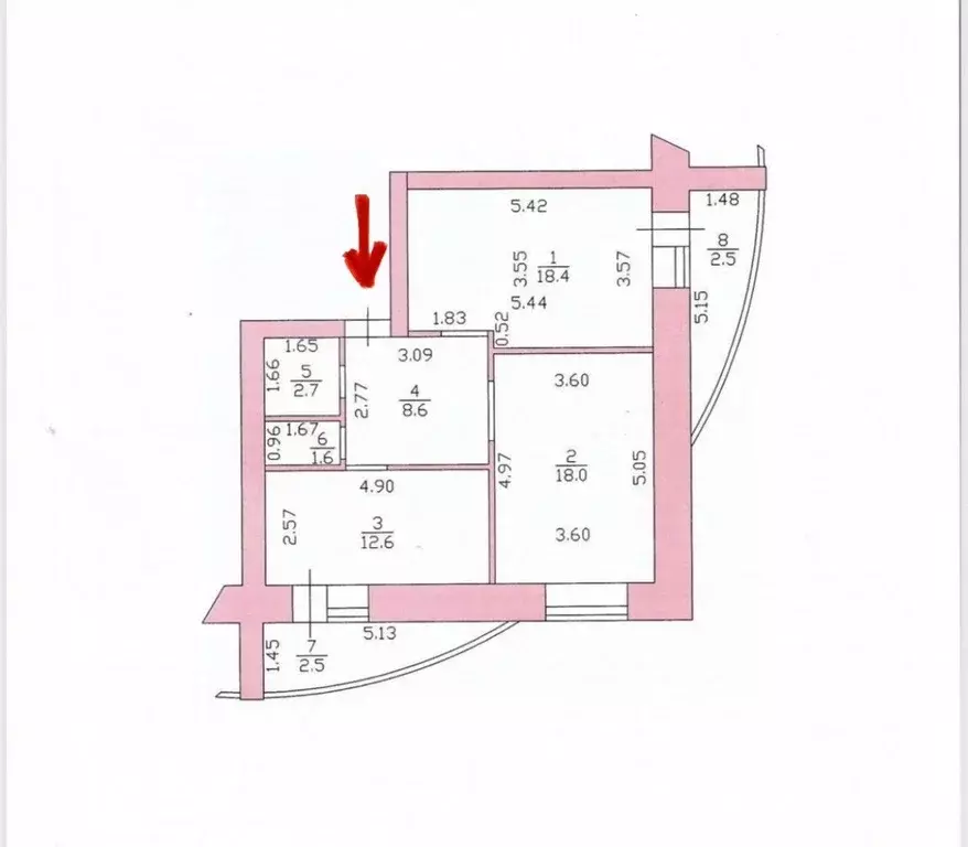 2-к кв. Татарстан, Казань Курская ул., 25 (67.0 м) - Фото 2