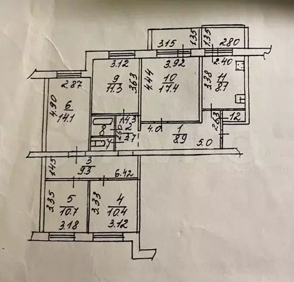 5-к. квартира, 101м, 6/9эт. - Фото 0