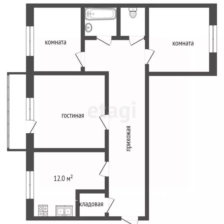 3-к кв. Ямало-Ненецкий АО, Муравленко Молодежная ул., 40 (75.4 м) - Фото 1