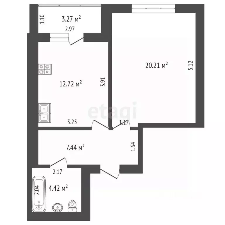 1-к кв. Мордовия, Саранск ул. Фурманова, 23А (44.8 м) - Фото 1