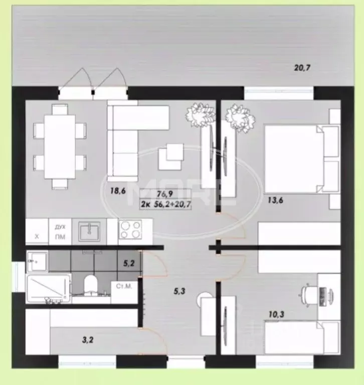 Дом в Калининградская область, Гурьевский муниципальный округ, пос. ... - Фото 2