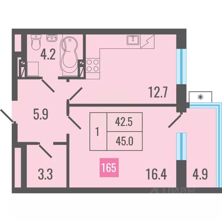 1-к кв. Приморский край, Надеждинский район, с. Вольно-Надеждинское ... - Фото 1