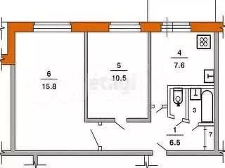 2-к. квартира, 44 м, 9/9 эт. - Фото 1