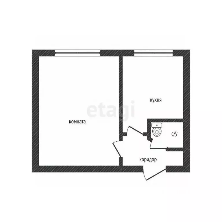 1-к кв. Ханты-Мансийский АО, Сургут ул. Пушкина, 23 (29.3 м) - Фото 1