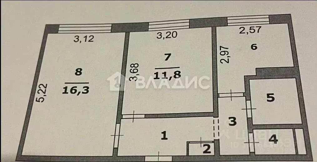 2-к кв. Белгородская область, Белгород ул. Победы, 73 (44.8 м) - Фото 2