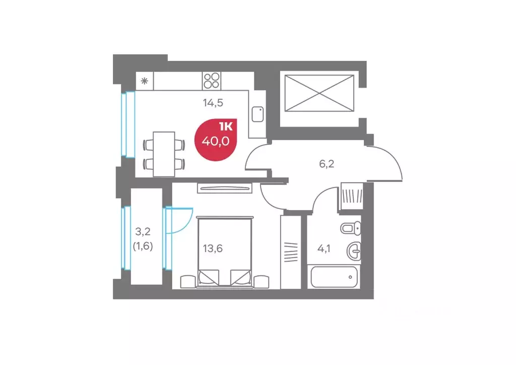 1-к кв. Пермский край, Пермь Советская ул., 16 (40.0 м) - Фото 1