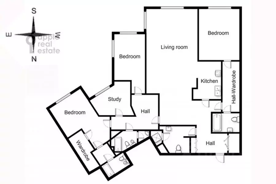 5-к кв. Москва 1-й Зачатьевский пер., 5 (232.5 м) - Фото 2