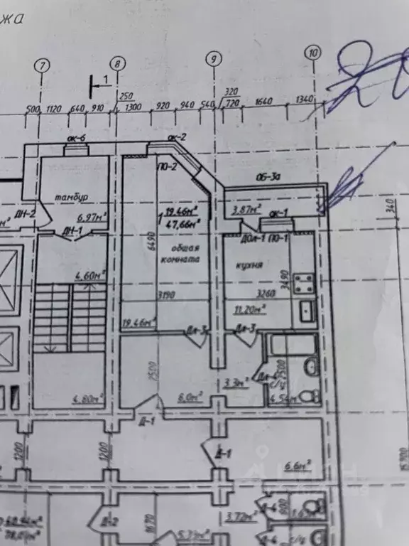 1-к кв. Тамбовская область, Тамбов ул. Карла Маркса, 171 (47.2 м) - Фото 2
