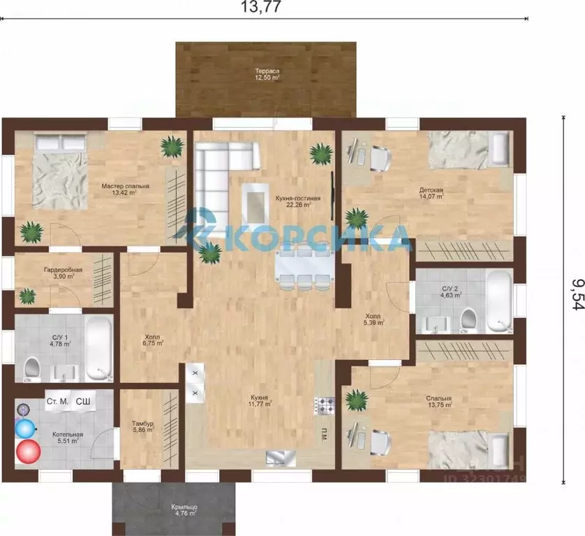 Дом в Татарстан, Тукаевский район, д. Азьмушкино ул. Монетная (110 м) - Фото 2