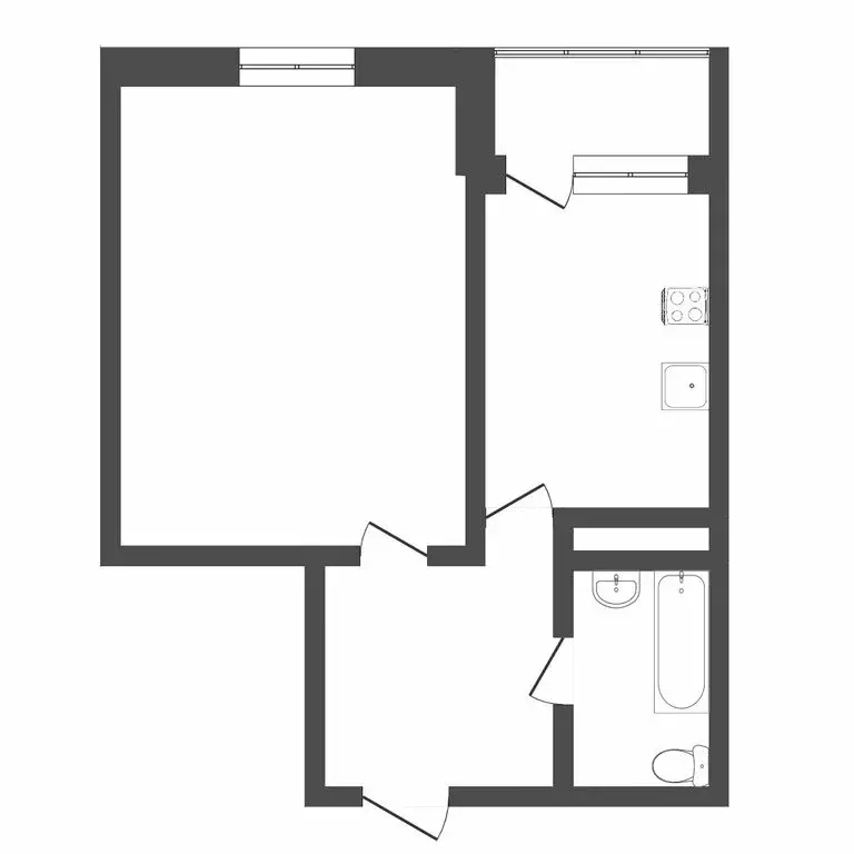 1-комнатная квартира: Тюмень, Широтная улица, 193 (50 м) - Фото 1