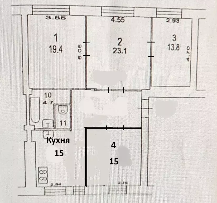 4-к кв. Московская область, Химки ул. Бурденко, 8/5 (105.0 м) - Фото 2