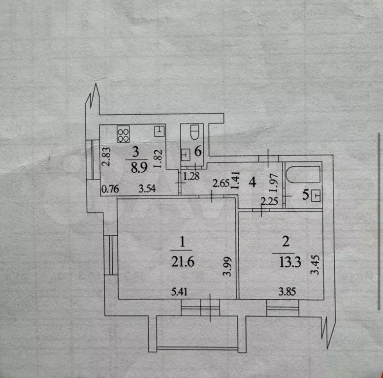 2-к. квартира, 56,3 м, 3/10 эт. - Фото 0
