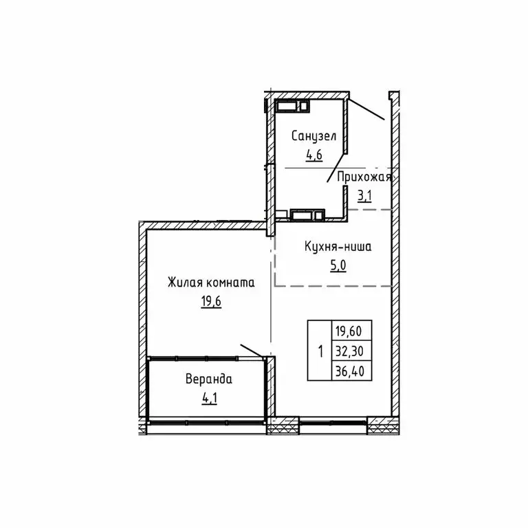 2-комнатная квартира: Владивосток, Днепровская улица, 25к5 (36.4 м) - Фото 0