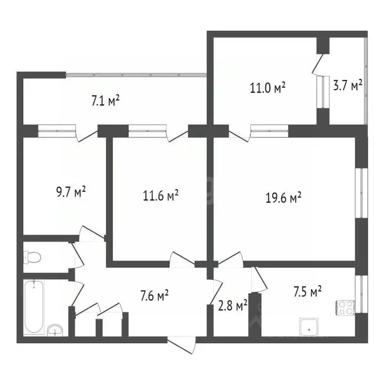 4-к кв. Севастополь ул. Вакуленчука, 26к3 (158.4 м) - Фото 2
