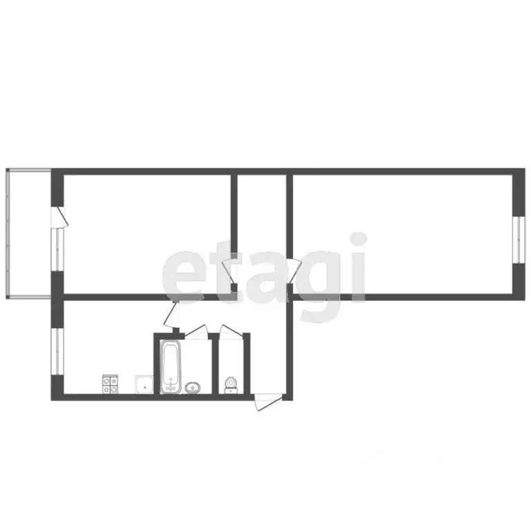 2-к кв. Тюменская область, Тюмень Ямская ул., 75 (42.7 м) - Фото 2